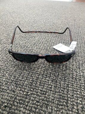 NWT! Clic Brand Click It Reader Executive Bifocal Sunglasses Polarized Brown